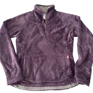 Women's The North Face Osito High-Pile Fleece 1/4 Zip Pullover S Dark Purple